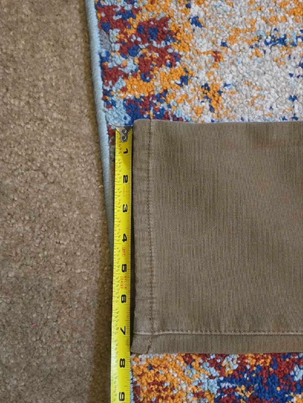 Weatherproof Vintage Men's Tan 5-Pocket Khaki Straight Leg Pants 34x34